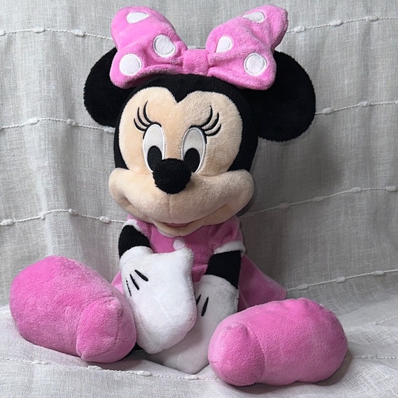 Disney Minnie Mouse 21" Large Plush Cuddle Pink & White Polka Dot Dress, Bow GUC - Picture 16 of 16